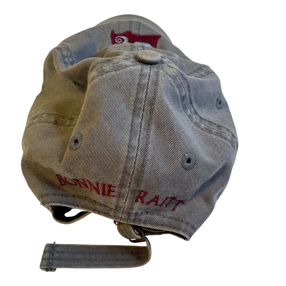 Bonnie Raitt Alternative Apparel Grey Washed Cotton Baseball Hat Concert Merch